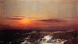 Martin Johnson Heade Sunset at Sea painting